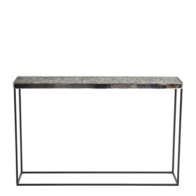 Akola Console Table - Glass and Silver
