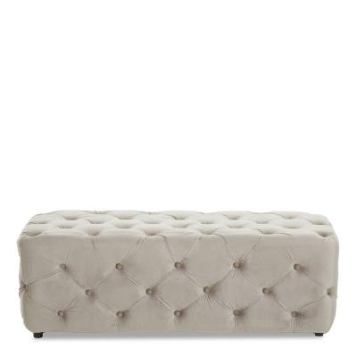 Alea Hall Bench - Mink Velvet Fabric