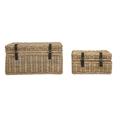 Argento Greywash Rattan Storage Basket - Set of 2