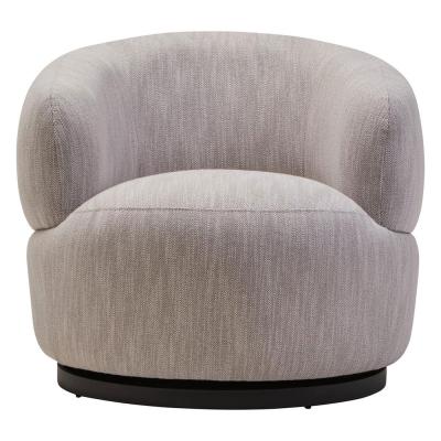 Bordo Swivel Chair - Curved - Grey Fabric