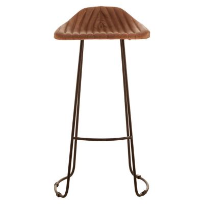 Buffalo Barstool - Set of 2 - Light Brown - Leather