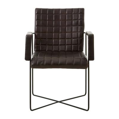 Buffalo Weave Chair - Black - Leather with Metal