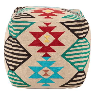 Cefena Pouffe - Square - Cream Fabric