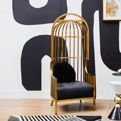 Eliza Chair - Brushed Gold Metal Frame with Dome Cage