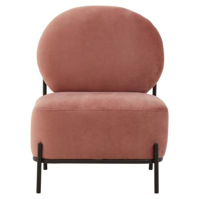 Haya Retro Chair - Dusky Rose Velvet Fabric