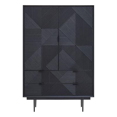 Jakara Hall Cabinet - 2 Door - Black Wood
