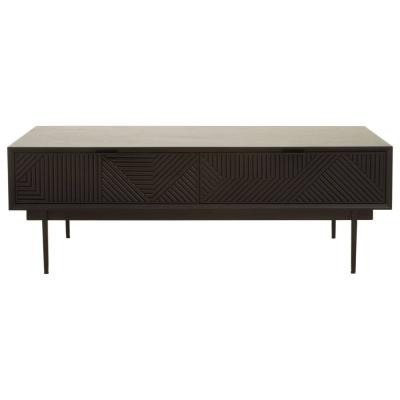 Jakara Coffee Table - 2 Drawer - Black Wood