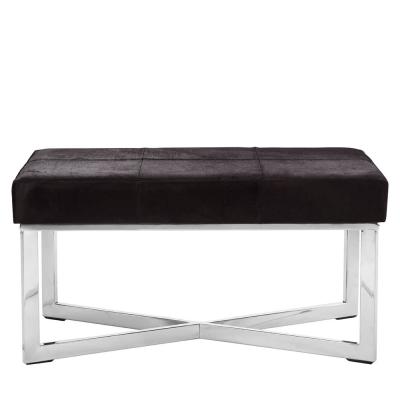 Kensington Townhouse Bench - Black Leather