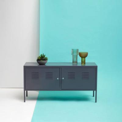 Academy Metal Small Sideboard - 2 Door - 118cm - Grey