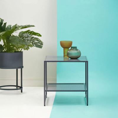 Acero Metal Side Table - Square - Grey