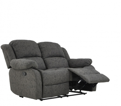Product photograph of Anton Zonica Fabric Charcoal Reclining 2 Seater Sofa from Choice Furniture Superstore