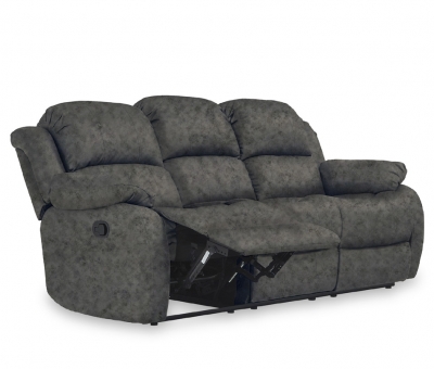 Anton Zonica Fabric Charcoal Reclining 3 Seater Sofa