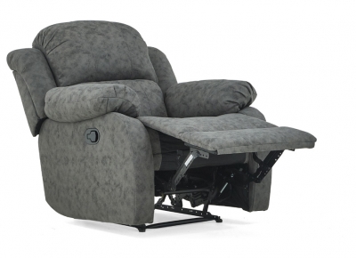Product photograph of Anton Zonica Fabric Charcoal Reclining Armchair from Choice Furniture Superstore