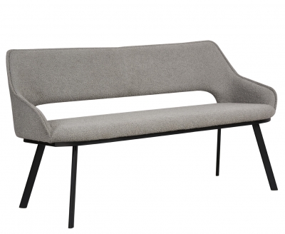 Product photograph of Black Metal Leg Dining Bench from Choice Furniture Superstore