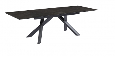 Derby Dark Grey Ceramic 6 Seater Extending Dining Table