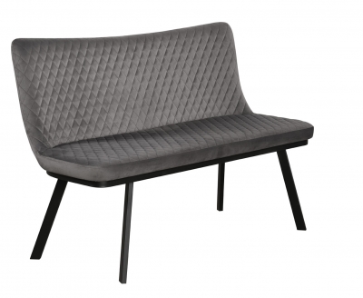 Product photograph of Grey Velvet Fabric Dining Bench With Back from Choice Furniture Superstore