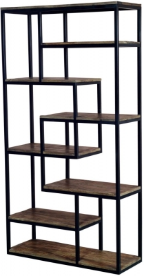 Product photograph of Hill Interiors Brown And Black Industrial Shelf Unit from Choice Furniture Superstore