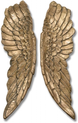 Product photograph of Hill Interiors Gold Large Angel Wings from Choice Furniture Superstore