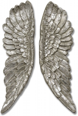 Hill Interiors Antique Silver Angel Wings