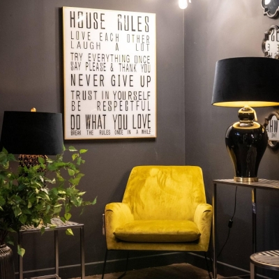 Hill Interiors Large Glass House Rules Wall Art