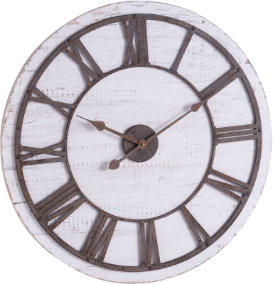 Hill Interiors Rustic Wooden Hands Clock 68cm X 68cm