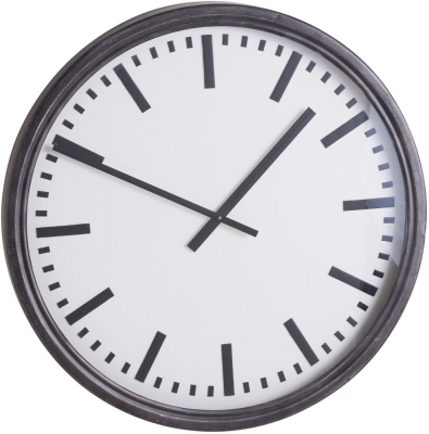 Hill Interiors Large Black Station Clock 80cm X 80cm