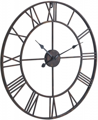 Hill Interiors Bronze Skeleton Wall Clock 70cm X 70cm