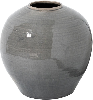 Product photograph of Holgat Grey Glazed Regola Vase from Choice Furniture Superstore