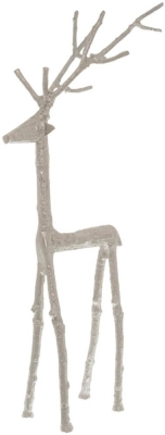 Product photograph of Hill Interiors Silver Standing Stag Ornament from Choice Furniture Superstore