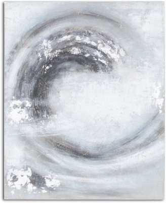 Product photograph of Sierra Silver And Grey Hand Painted Canvas from Choice Furniture Superstore