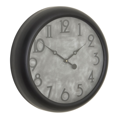 Product photograph of Hill Interiors Soho Concrete Effect Clock from Choice Furniture Superstore