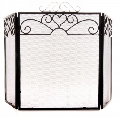 Product photograph of Chrome Topped Three Fold Fire Screen from Choice Furniture Superstore