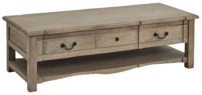 Product photograph of Hill Interiors Copgrove Wooden 2 Drawer Coffee Table from Choice Furniture Superstore