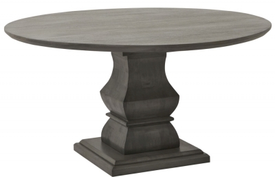 Product photograph of Hill Interiors Lucia Collection Grey Round Dining Table - 6 Seater from Choice Furniture Superstore