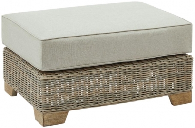 Product photograph of Capri Rattan Outdoor Footstool from Choice Furniture Superstore