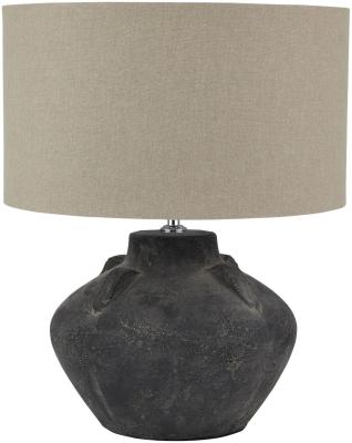 Product photograph of Ariston Grey Ceramic Lekanis Lamp from Choice Furniture Superstore