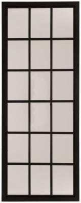 Hill Interiors Black Glass Tall Wooden Window Mirror