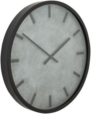 Hill Interiors Black Large Concrete Effect Station Clock 50cm X 50cm