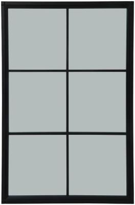 Hill Interiors Black Wood Xl Window Mirror