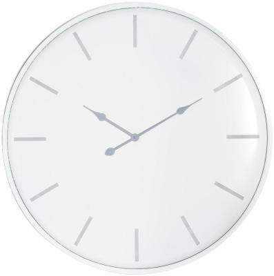 Hill Interiors Brandon White Metal Large Wall Clock 80cm X 80cm