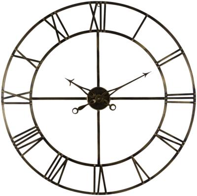 Hill Interiors Brass Metal Large Skeleton Clock 100cm X 100cm