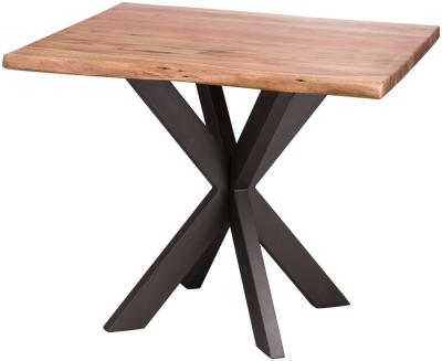 Hill Interiors Live Edge Acacia Wood Square Dining Table 2 Seater