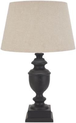 Hill Interiors Delaney Wood Urn Lamp With Linen Shade