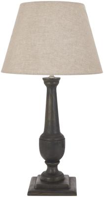 Hill Interiors Delaney Wood Goblet Candlestick Lamp With Linen Shade