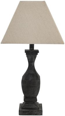 Kyneton Brown Wood Fluted Table Lamp