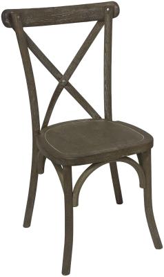 Light Oak Cross Back Dining Chair Sold In Pairs