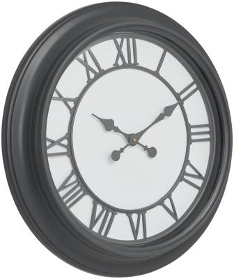 Hill Interiors Louie Black Glass Wall Clock 59cm X 59cm