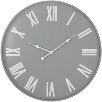 Hill Interiors Rothay Grey Metal Large Wall Clock 80cm X 80cm