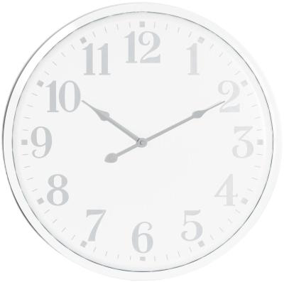 White Metal Aubrey Wall Clock 49cm X 49cm