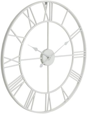 Hill Interiors White Metal Skeleton Wall Clock 70cm X 70cm